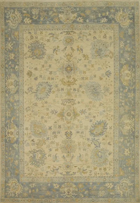 Handmade Wool Oushak Turkish Area Rug 9x12