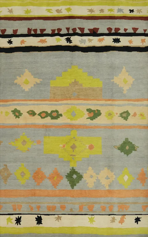 Handmade Wool Gabbeh Vegetable Dye Area Rug 6x9