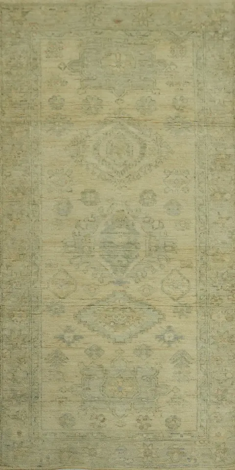 Earth Tone Wool Vegetable Dye Turkish Rug 3x6