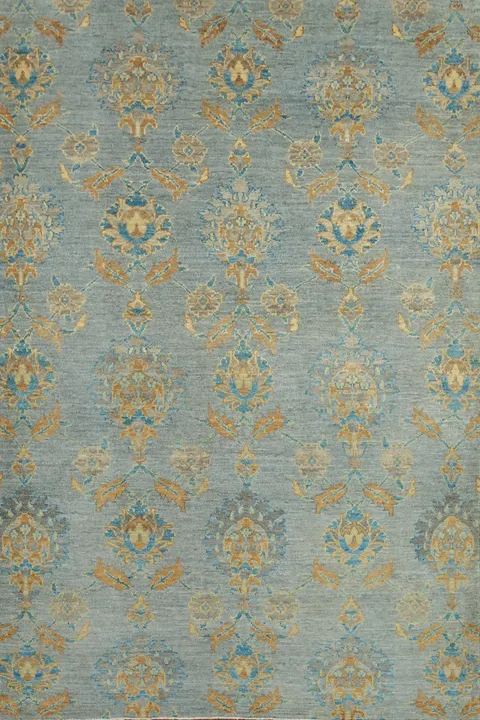 All-Over Floral Oushak Vegetable Dye Area Rug 6x8