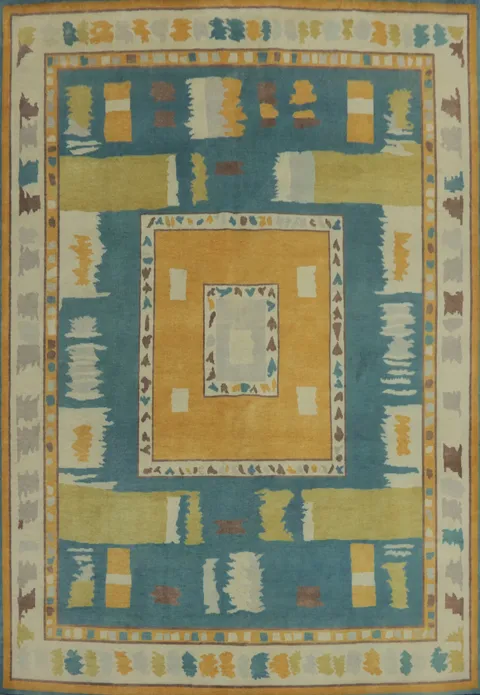Vegetable Dye Wool Gabbeh Turkish Area Rug 8x10