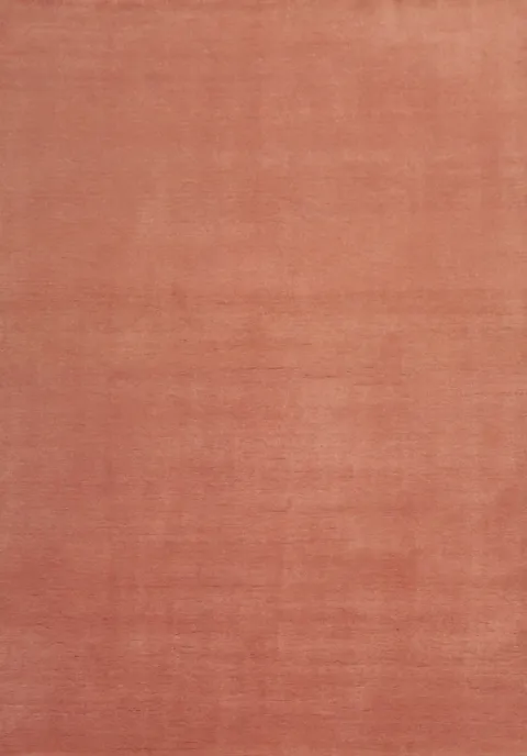 Solid Modern Coral Gabbeh Vegetable Dye Area Rug 9x12