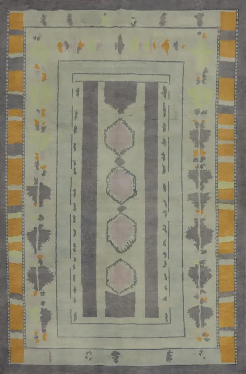Geometric Gabbeh Vegetable Dye Area Rug 6x8