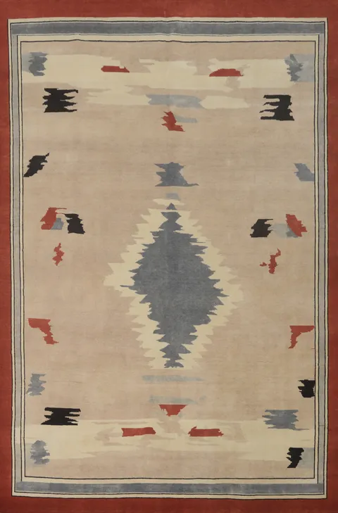 Vegetable Dye Wool Gabbeh Turkish Large Rug 10x14