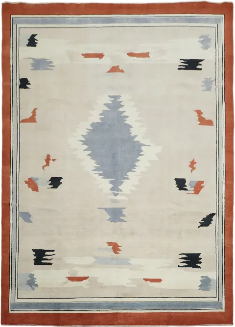 Vegetable Dye Wool Gabbeh Turkish Large Rug 10x14