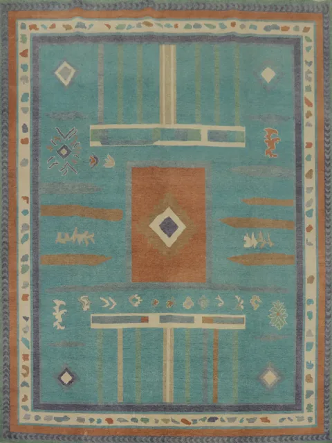 Vegetable Dye Wool Gabbeh Turkish Area Rug 8x8