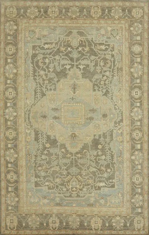 Vegetable Dye Wool Oushak Turkish Large Rug 10x14