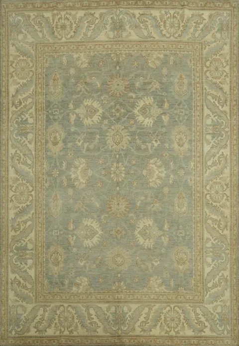 Vegetable Dye Wool Oushak Turkish Area Rug 9x12