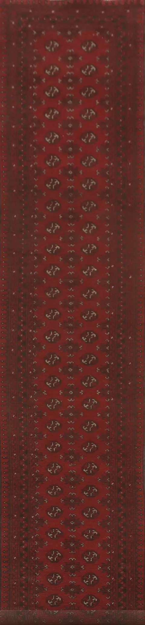 Geometric Balouch Afghan Runner Rug 3x19