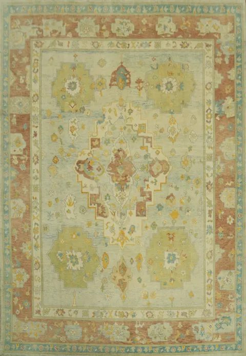 Handmade Wool Oushak Turkish Area Rug 8x10