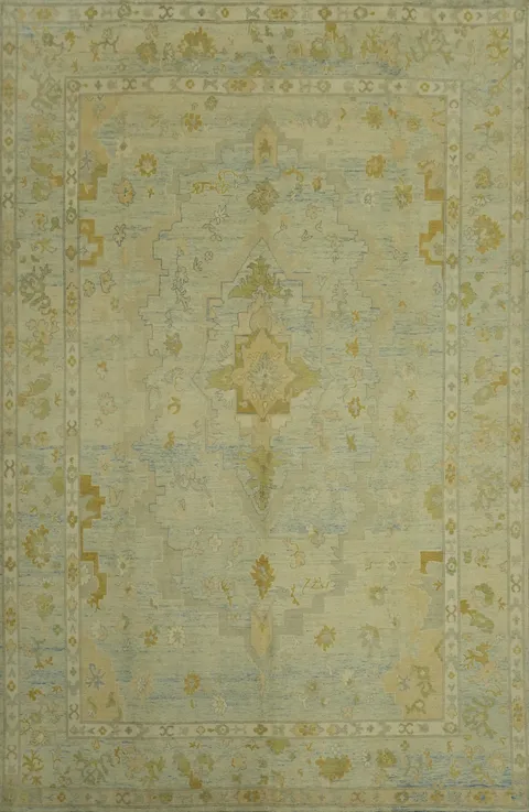 Handmade Wool Oushak Turkish Area Rug 10x13