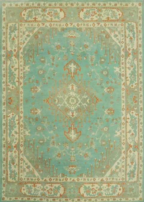 Handmade Wool Oushak Turkish Area Rug 8x10