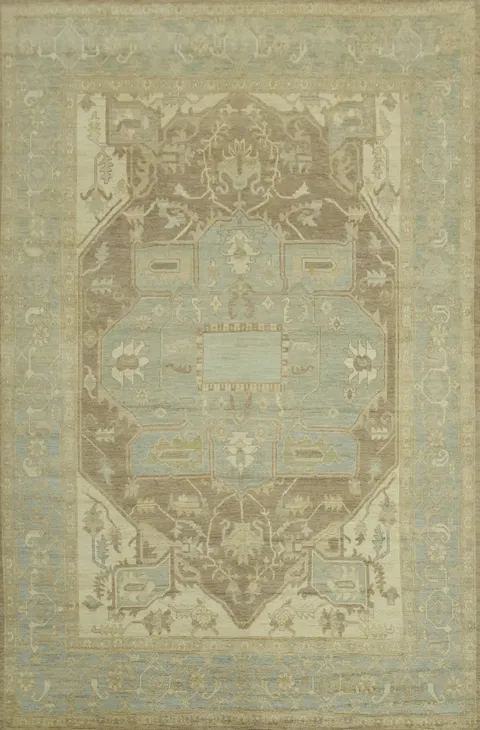 Vegetable Dye Wool Oushak Turkish Large Rug 10x14