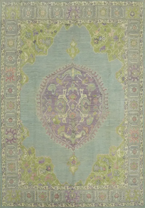 Vegetable Dye Oushak Turkish Area Rug 8x10