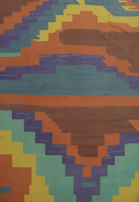Colorful Kilim Wool Oriental Area Rug 9x12