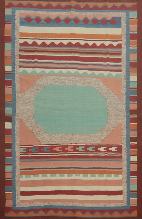 Geometric Kilim Oriental Area Rug 7x10
