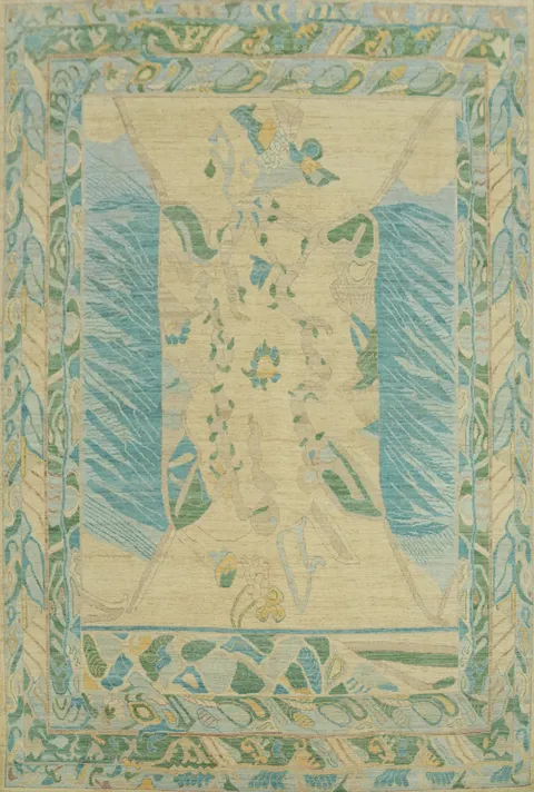 Handmade Wool Oushak Turkish Area Rug 9x12