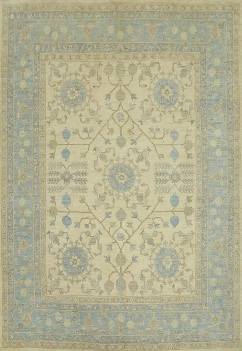Vegetable Dye Wool Oushak Turkish Area Rug 8x10