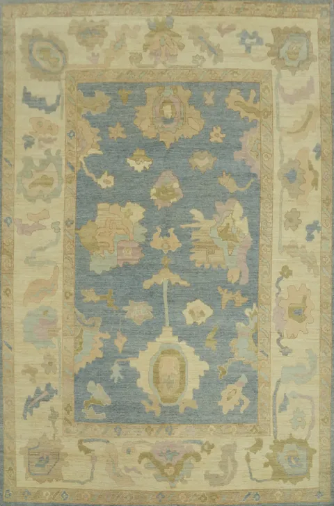 Handmade Wool Oushak Turkish Area Rug 9x12
