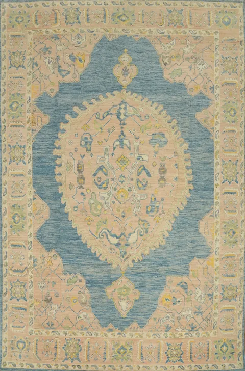 Vegetable Dye Wool Oushak Turkish Area Rug 10x13