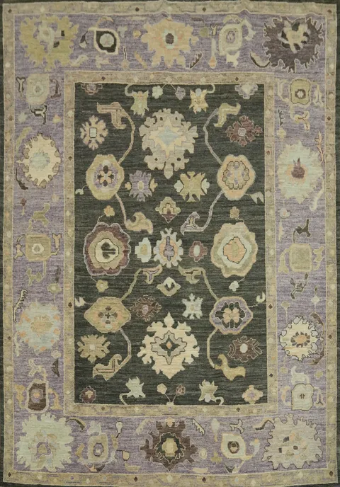 Vegetable Dye Wool Oushak Turkish Area Rug 8x10