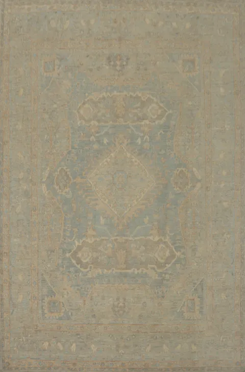 Vegetable Dye Wool Oushak Turkish Area Rug 8x11