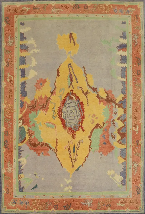 Vegetable Dye Wool Oushak Turkish Area Rug 10x13