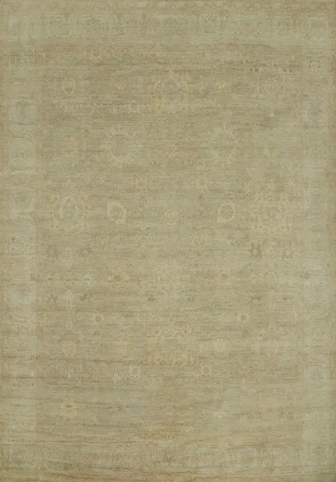 Vegetable Dye Wool Oushak Turkish Area Rug 8x10