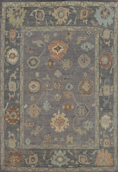 Vegetable Dye Wool Oushak Turkish Area Rug 8x10