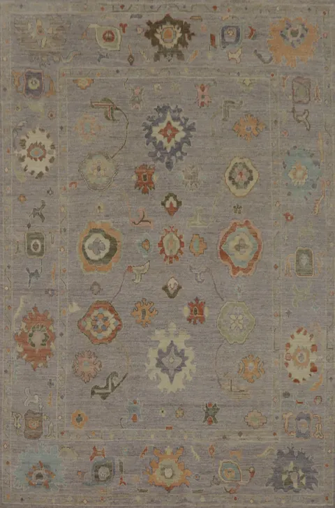 Vegetable Dye Wool Oushak Turkish Area Rug 8x10
