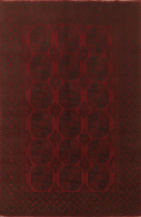 Geometric Balouch Afghan Area Rug 6x10