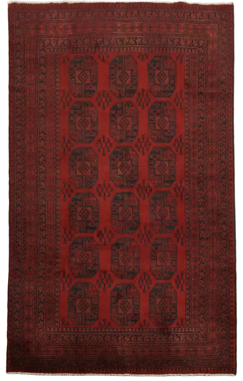 Tribal Red Balouch Afghan Area Rug 7x10