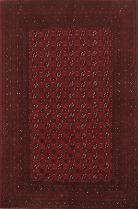 Tribal Red Balouch Afghan Area Rug 8x11