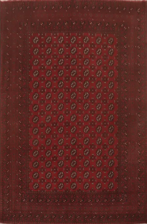 Elephant Foot Wool Balouch Afghan Area Rug 8x11