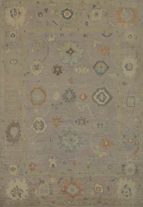 Vegetable Dye Wool Oushak Turkish Area Rug 8x10