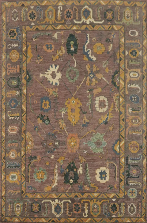 Vegetable Dye Wool Oushak Turkish Large Rug 10x14