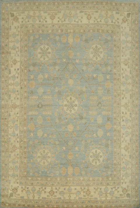 Vegetable Dye Wool Oushak Turkish Area Rug 8x10