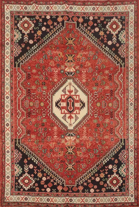 Vegetable Dye Shiraz Afghan Area Rug 8x11