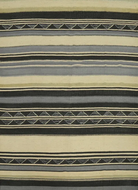 Striped Wool Kilim Oriental Area Rug 8x10