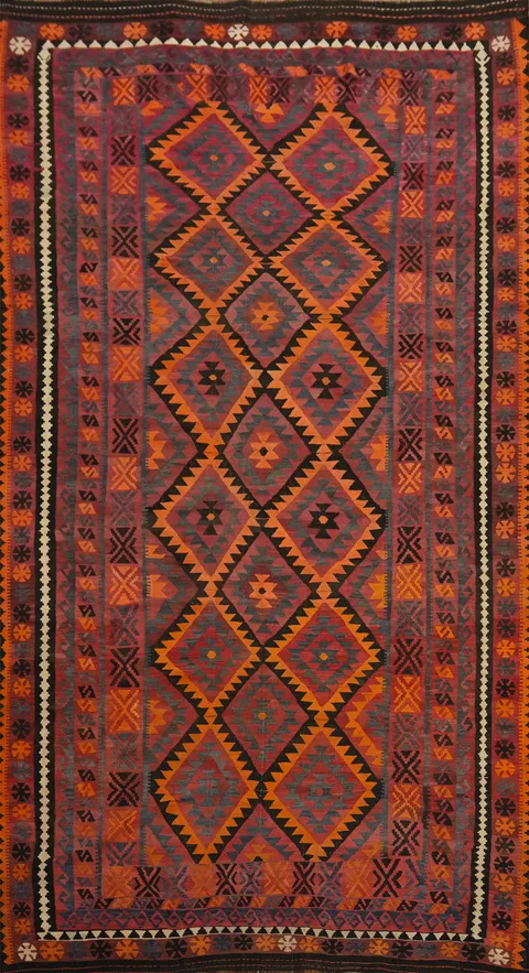 Vegetable Dye Kilim Oriental Large Rug 9x15