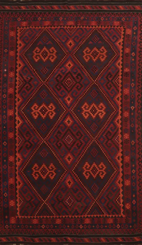 Vegetable Dye Wool Kilim Oriental Area Rug 9x15