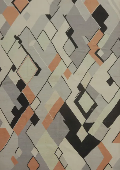 All-Over Geometric Kilim Oriental Area Rug 8x10