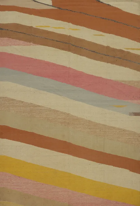 Vegetable Dye Wool Kilim Modern Area Rug 8x10