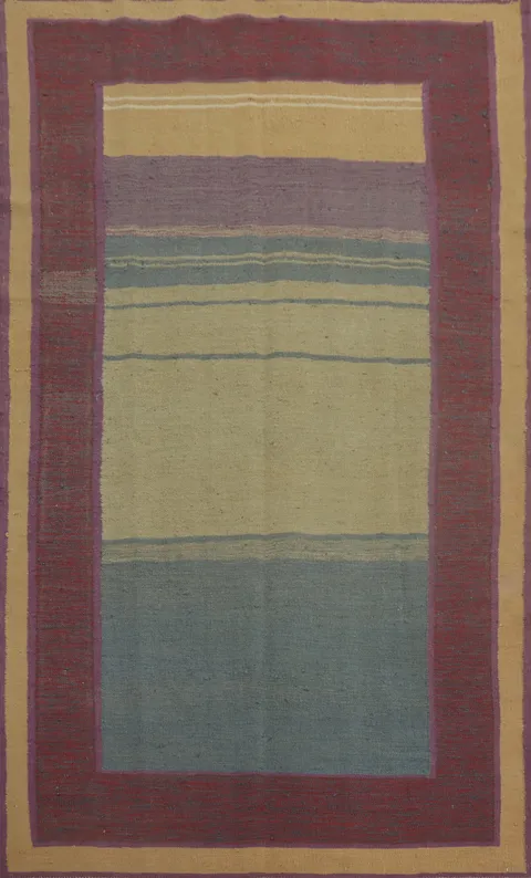 Geometric Kilim Vegetable Dye Area Rug 5x8