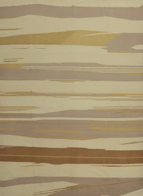 Vegetable Dye Wool Kilim Modern Large Rug 12x15