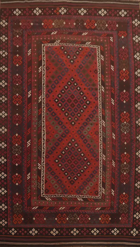 Vegetable Dye Kilim Oriental Area Rug 8x14