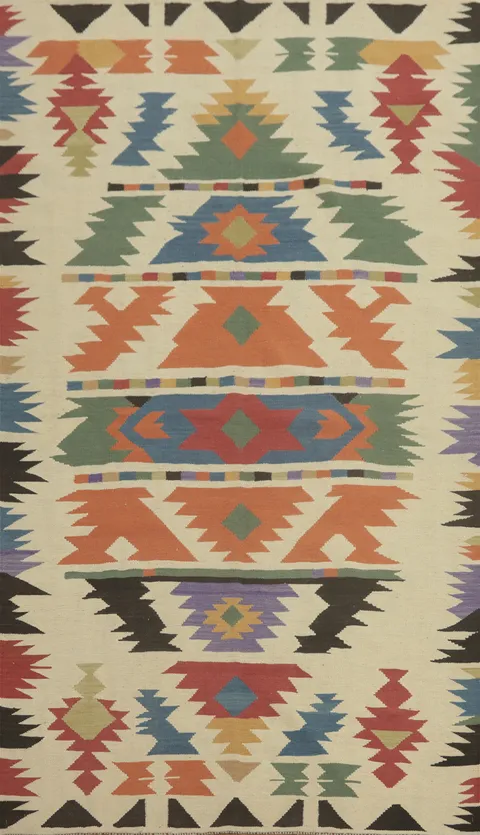 Geometric Kilim Oriental Area Rug 5x8