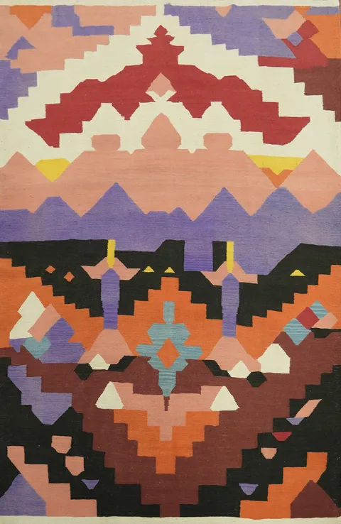 Flat Weave Colorful Kilim Oriental Area Rug 7x10