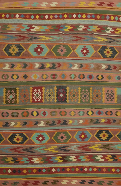 Geometric Kilim Oriental Large Rug 10x14