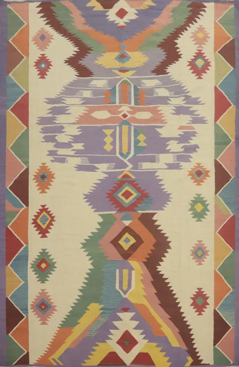 Tribal Wool Kilim Oriental Area Rug 9x13